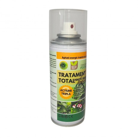 Pestmaster Spray actiune tripla, tratament total pentru plante: Insecticid, Fungicid, Acaricid, 150ml.