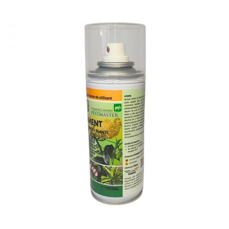 Pestmaster Spray actiune tripla, tratament total pentru plante: Insecticid, Fungicid, Acaricid, 150ml.