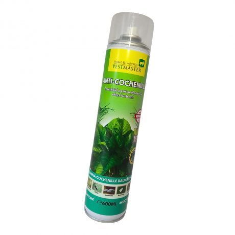 Pestmaster, spray anti-cochenille, insecticid pentru plante cu efect lustrant, 600ml.