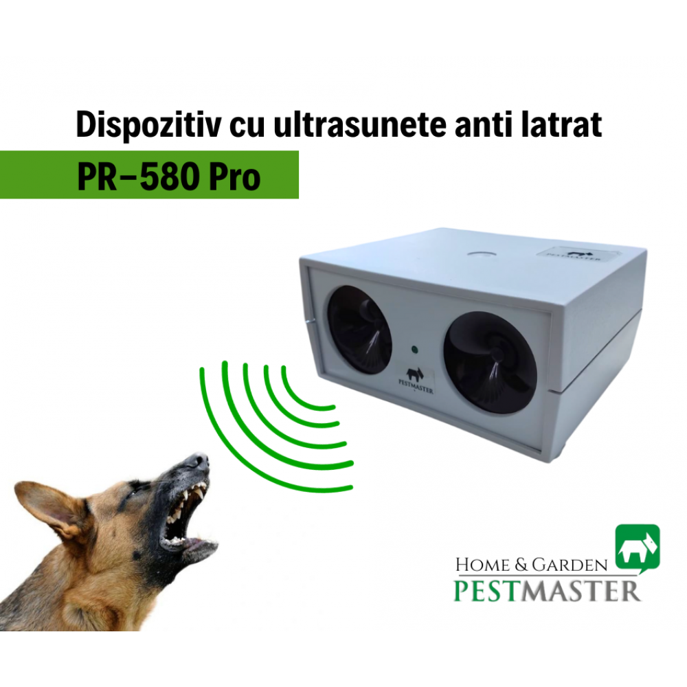 Pestmaster PR-580 PRO, aparat cu ultrasunete anti-latrat